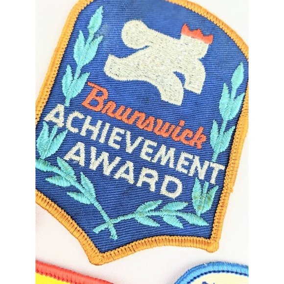 Set of 4 Brunswick Bowling Award Patch Souvenirs Vintage 500 Series Achievement - Picture 6 of 9